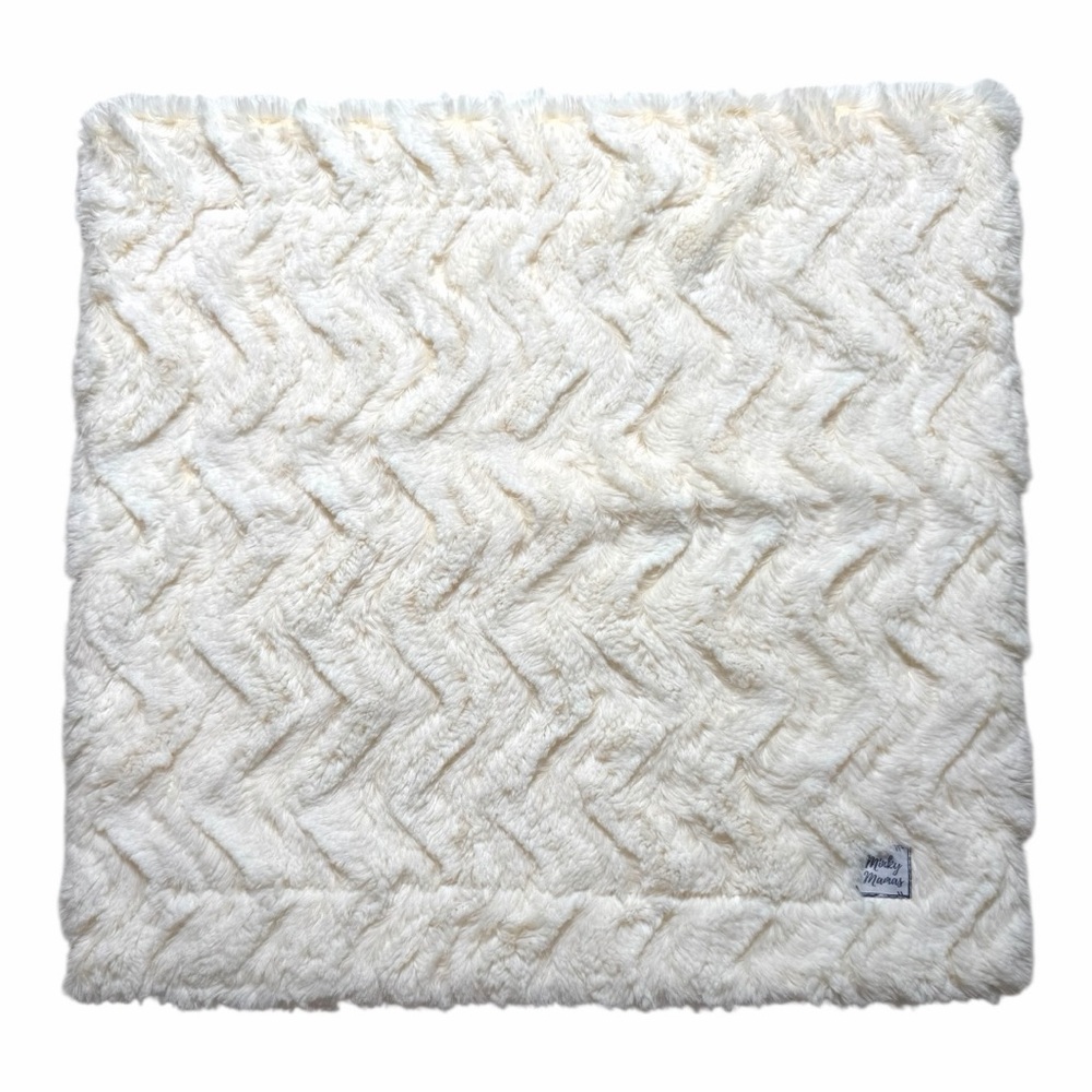Minky Mamas Baby Lovie Lovey Security Blanket Cream 18”x18”